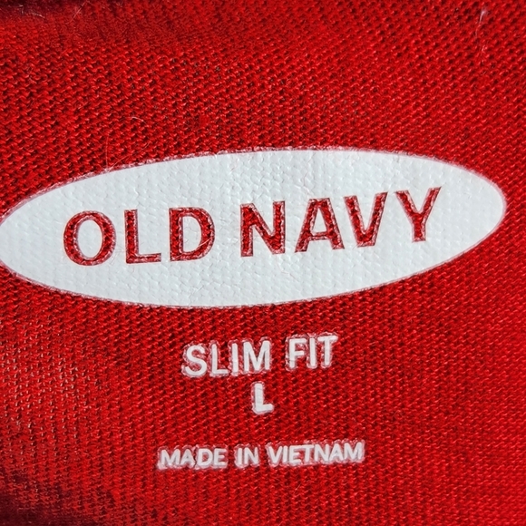 Old Navy Red American Flag Slim Fit Tank Top Size Large - Picture 5 of 6